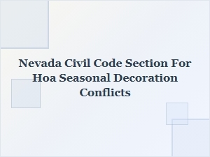 Nevada Hoa Rules for Seasonal Decorations Explained